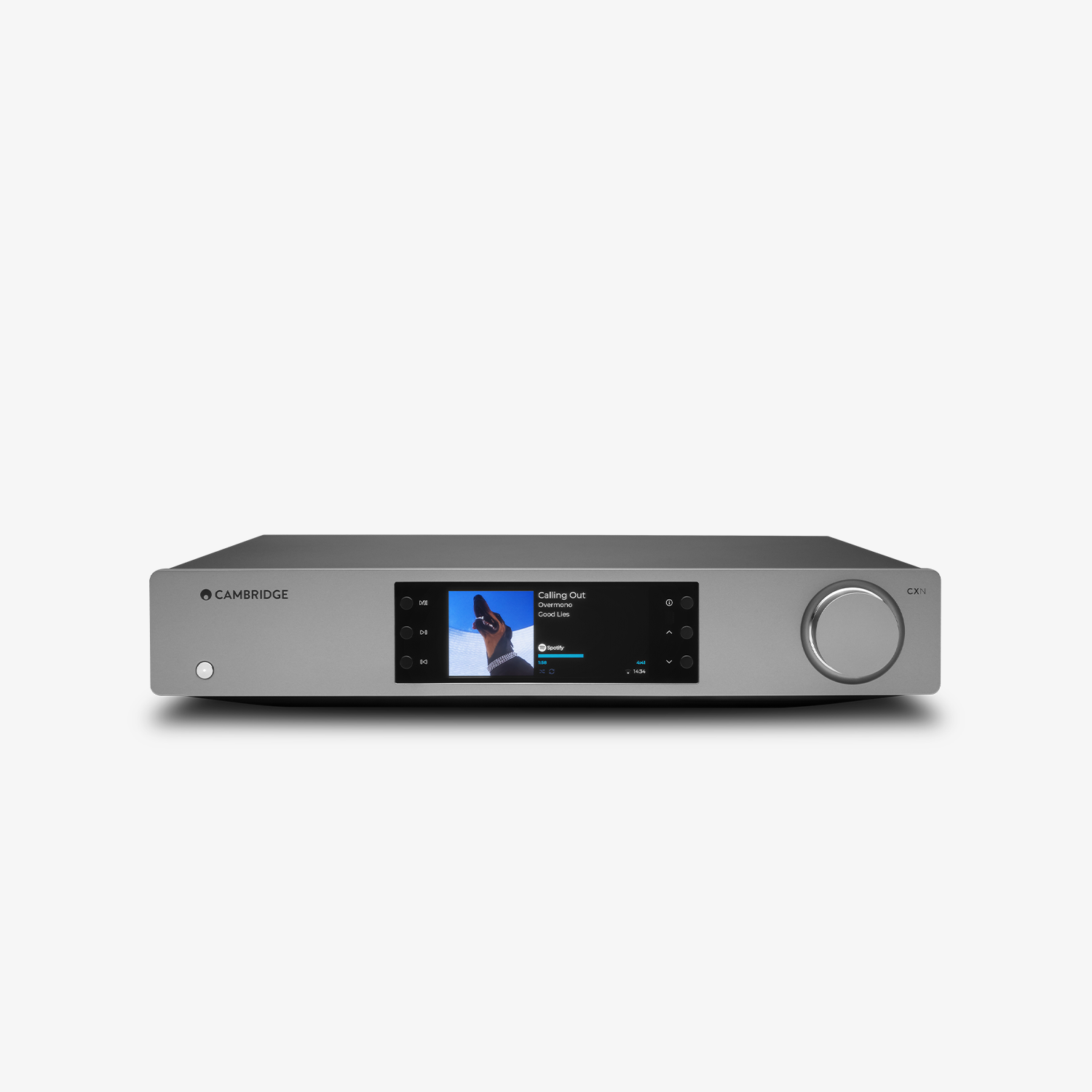 Lecteur réseau Cambridge Audio CXN 100 finition gris avec écran.