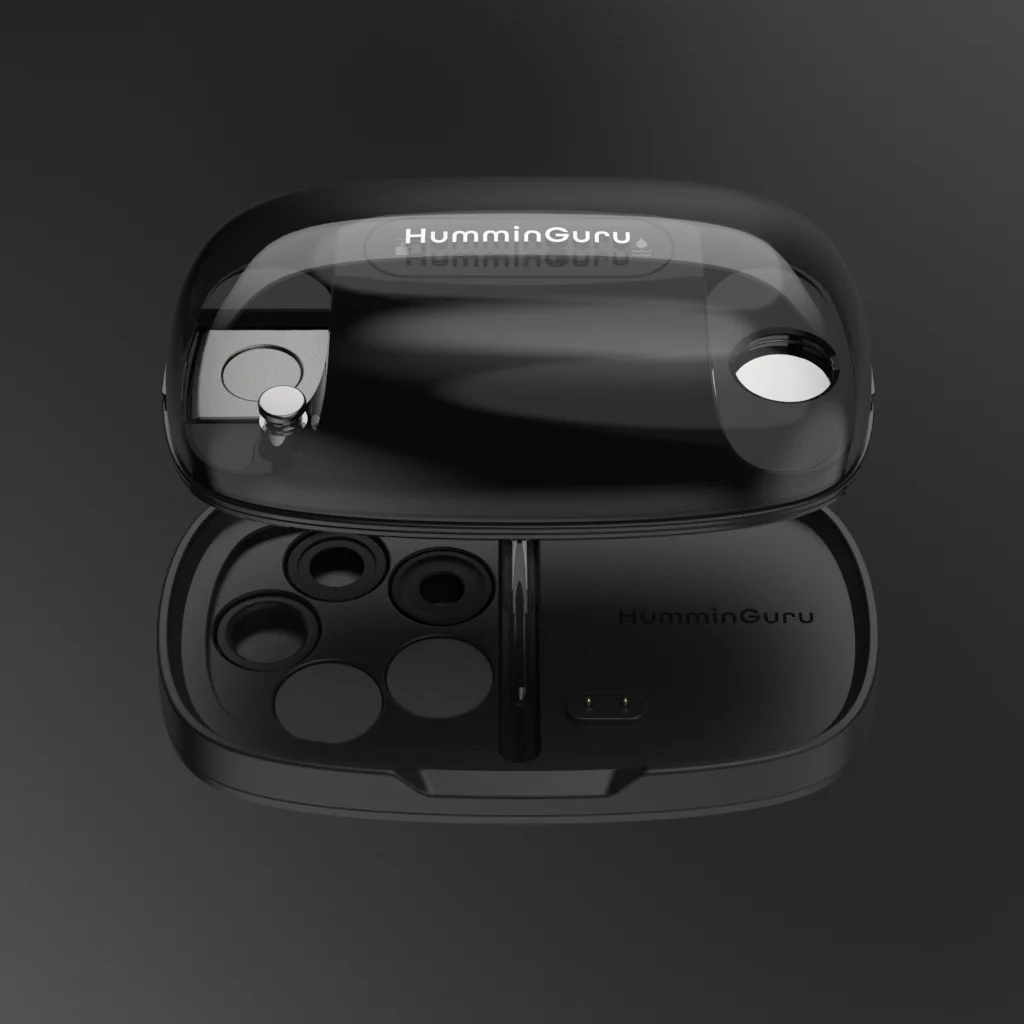 HumminGuru S-DUO Pro, un nettoyeur compact et intelligent pour cellule phono avec une balance numérique.