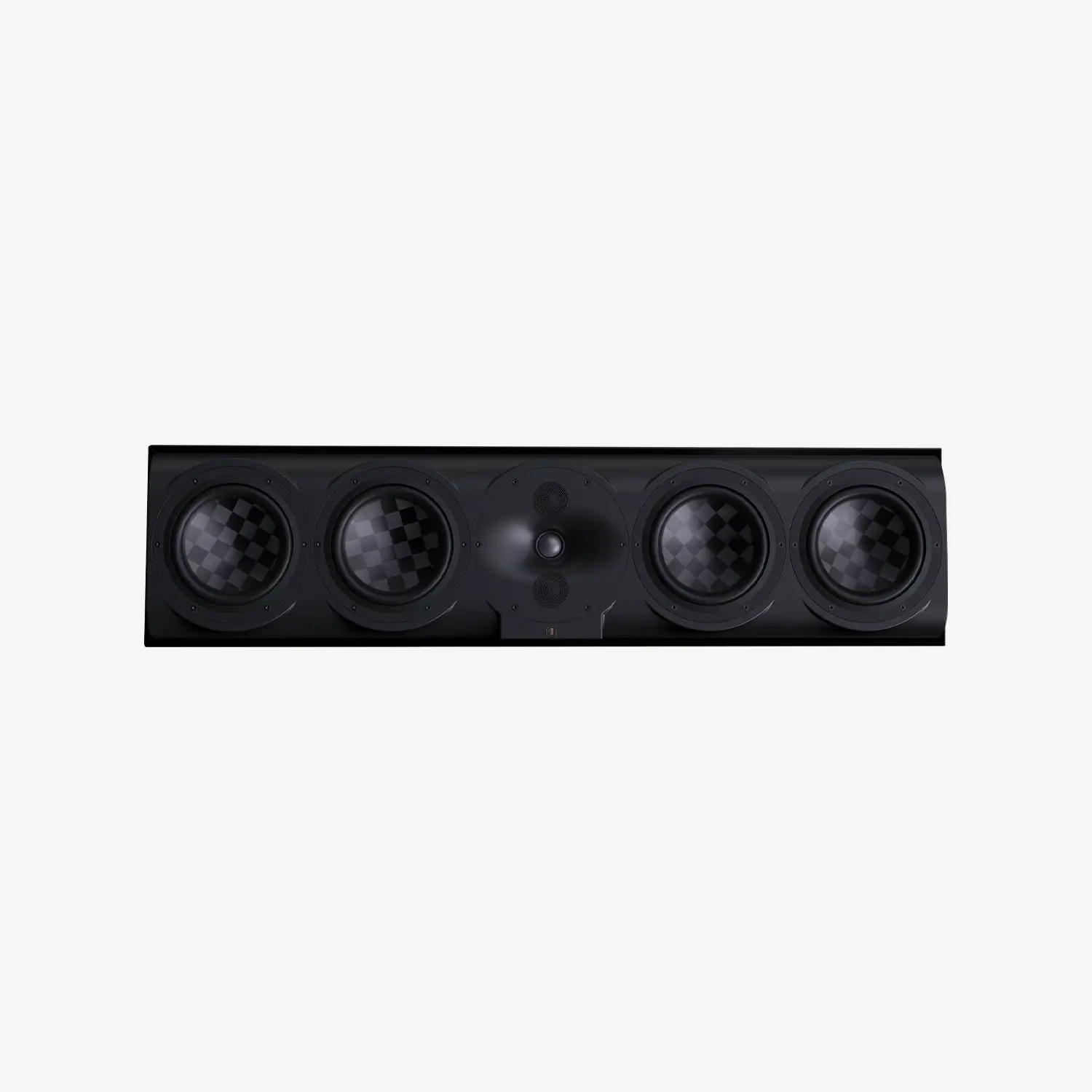 Enceinte centrale Perlisten S7c avec DPC Array et quatre woofers 180 mm, voix naturelles et son cinéma à domicile.